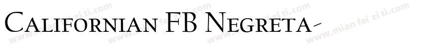 Californian FB Negreta字体转换
